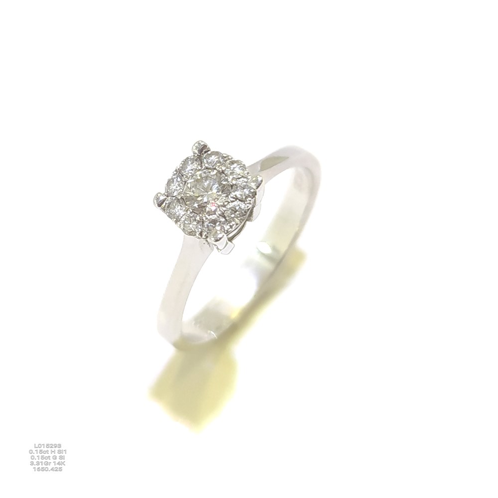 0.15ct H Color Kronet Pırlanta Tek TAş Yüzük 14 Ayar Altın