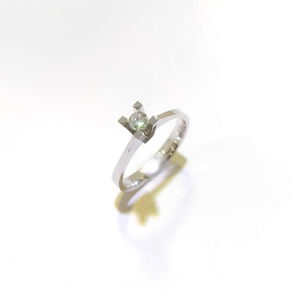 0.15ct H VS2 Pırlanta Tek TAş Yüzük 14 Ayar Altın