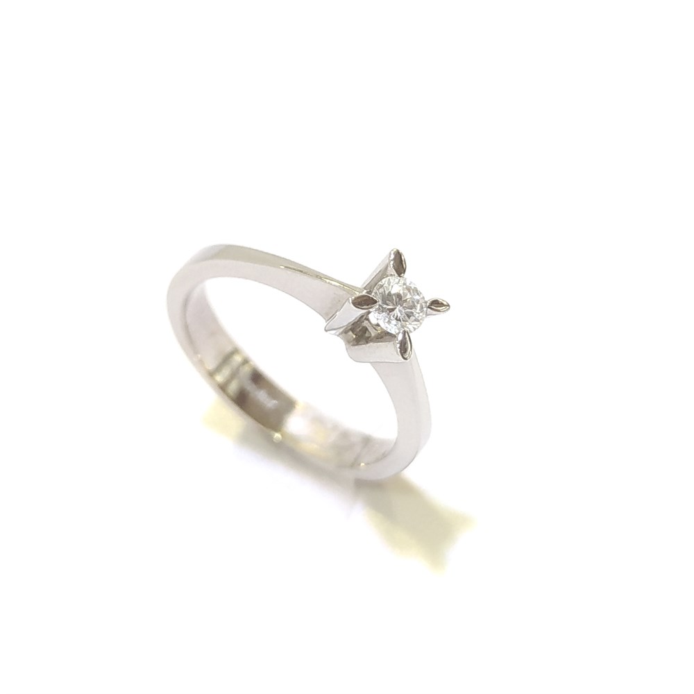 0.16ct H Color Pırlanta Tek TAş Yüzük 18 Ayar Altın