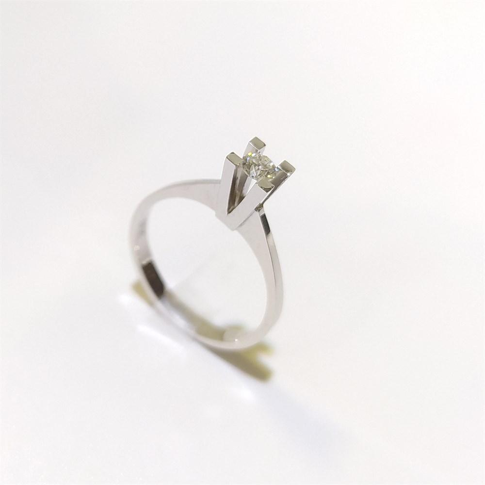 0.16ct H VS2 Pırlanta Tek TAş Yüzük 14 Ayar Altın