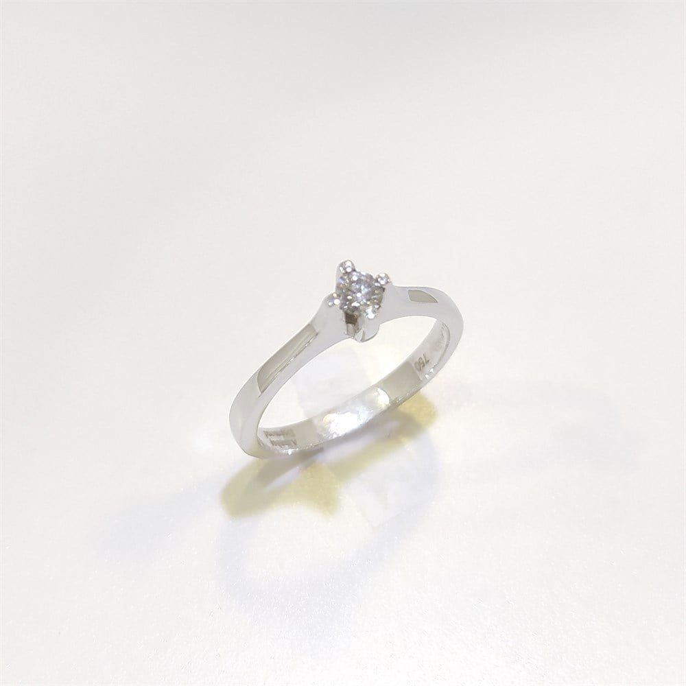 0.16ct I Color Pırlanta Tek TAş Yüzük 18 Ayar Altın