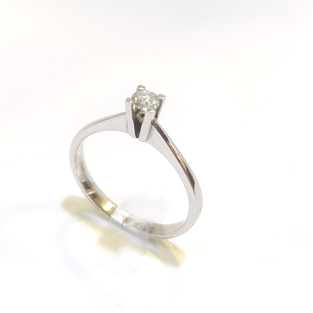 0.19ct H Color Pırlanta Tek TAş Yüzük 18 Ayar Altın