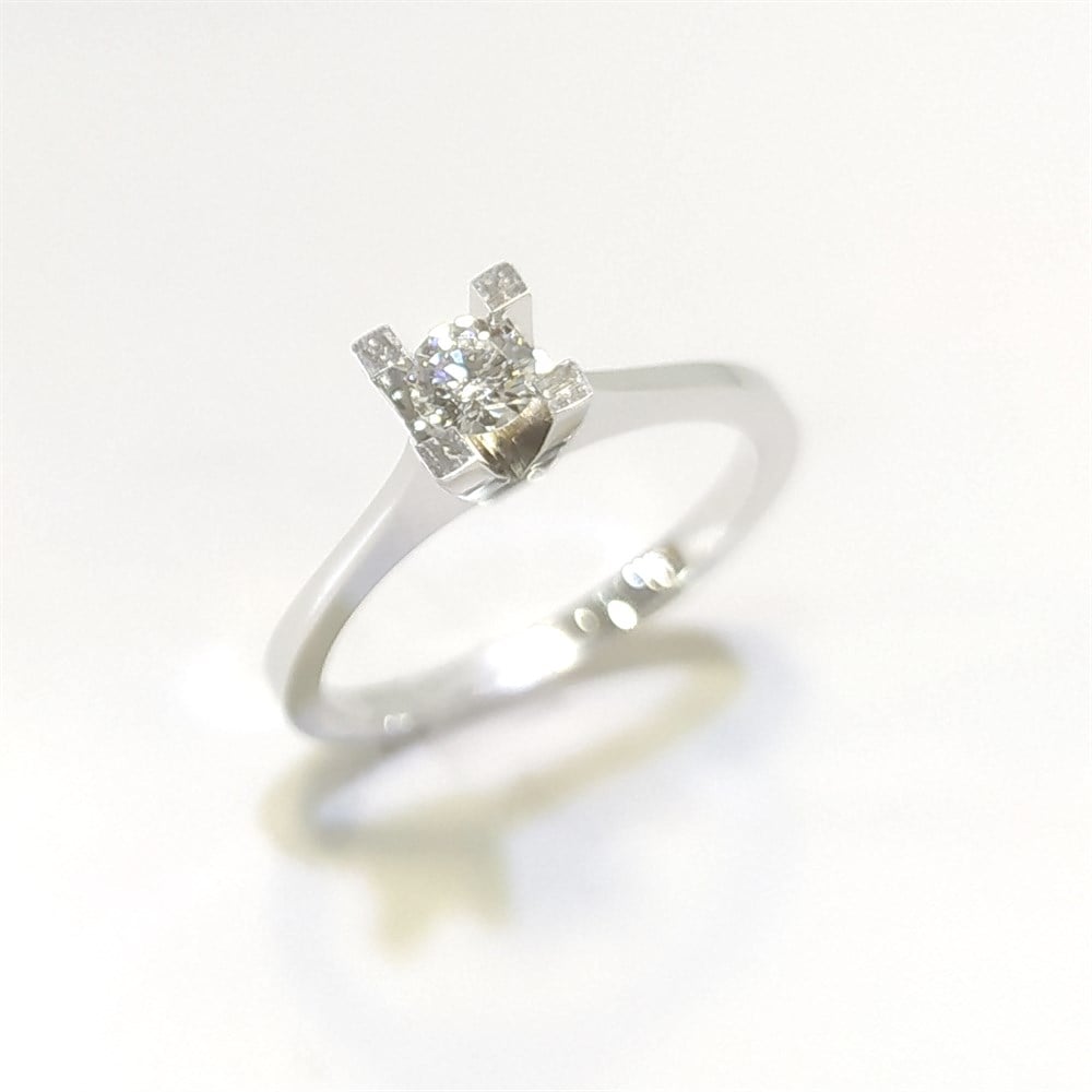 0.22ct H-G Color Pırlanta Tek TAş Yüzük 14 Ayar Altın