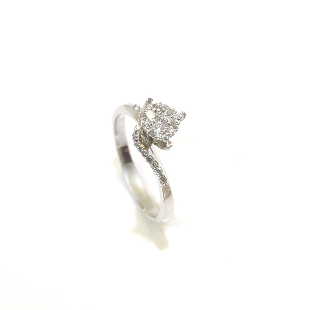 0.25ct F-G SI Pırlanta Tek TAş Yüzük 8 Ayar Altın