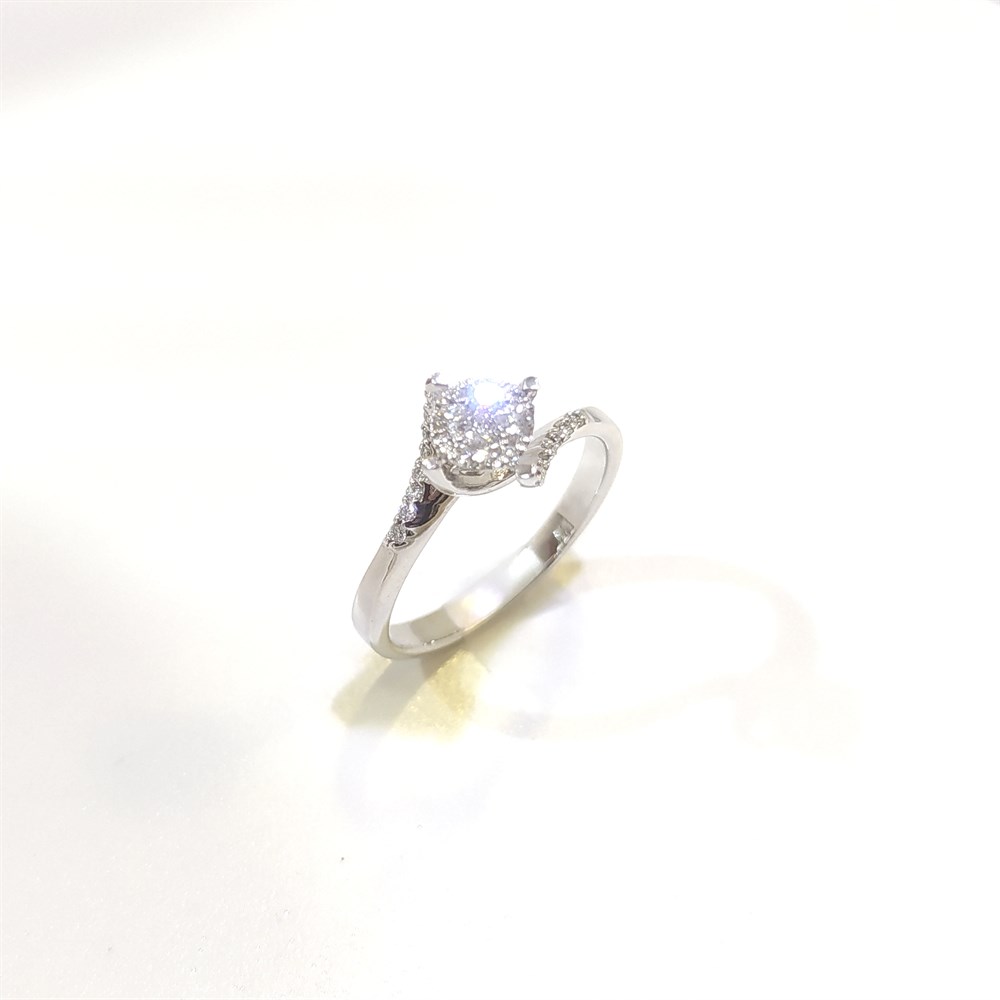 0.25ct F-G SI Pırlanta Tek TAş Yüzük 8 Ayar Altın