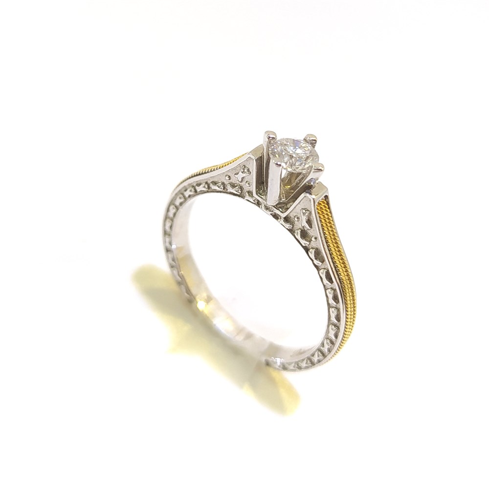 0.30ct H Color Pırlanta Tek TAş Yüzük 18 Ayar Altın