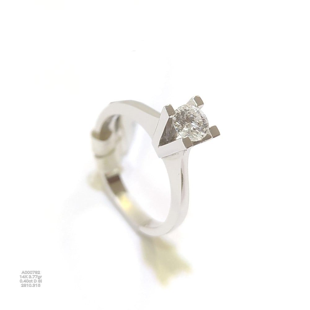 0.40ct D Color Pırlanta Tek TAş Yüzük 14 Ayar Altın