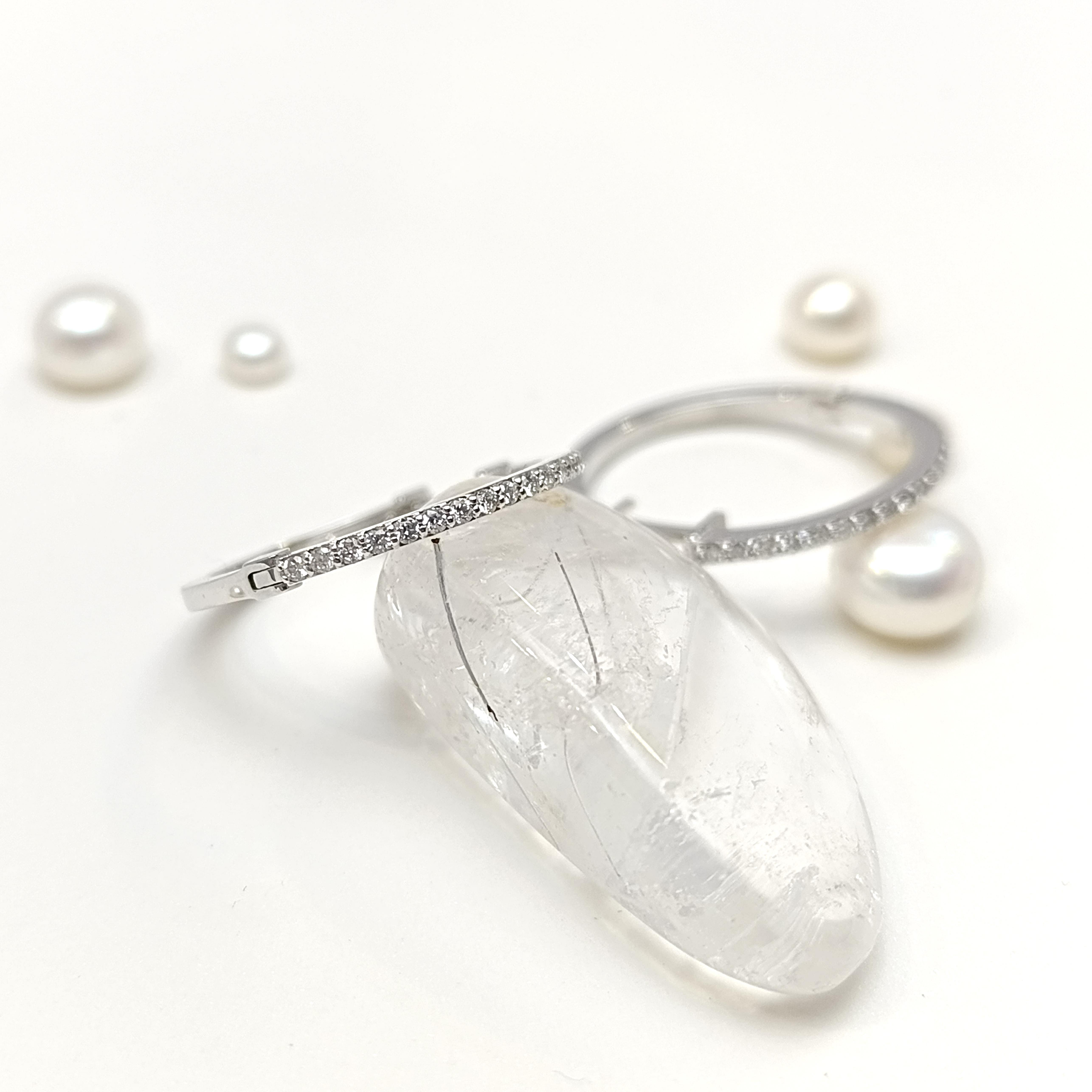 22.5mm Pırlanta Taşlı Halka Küpe 14 Ayar Altın HD VİDEOLU