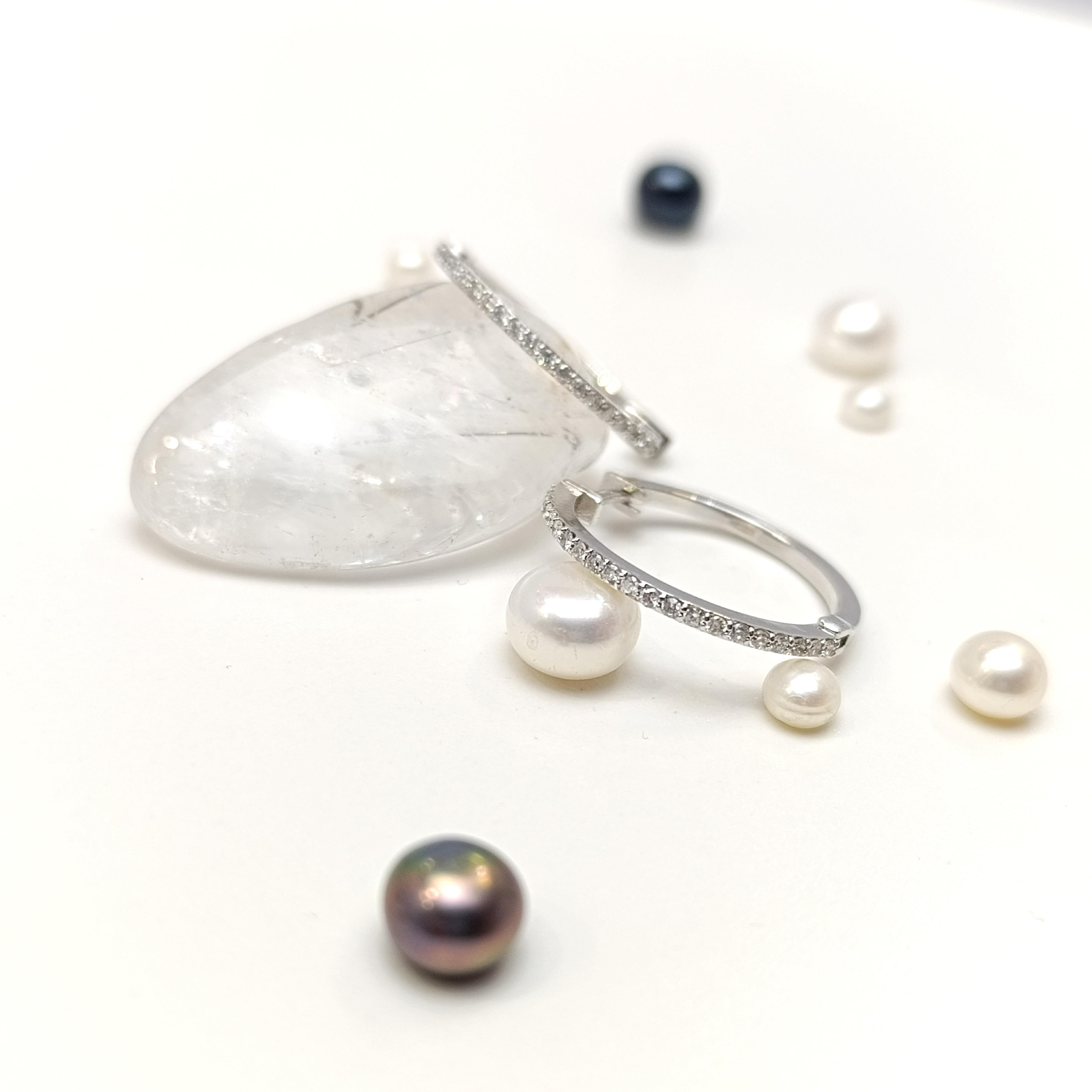 22.5mm Pırlanta Taşlı Halka Küpe 14 Ayar Altın HD VİDEOLU