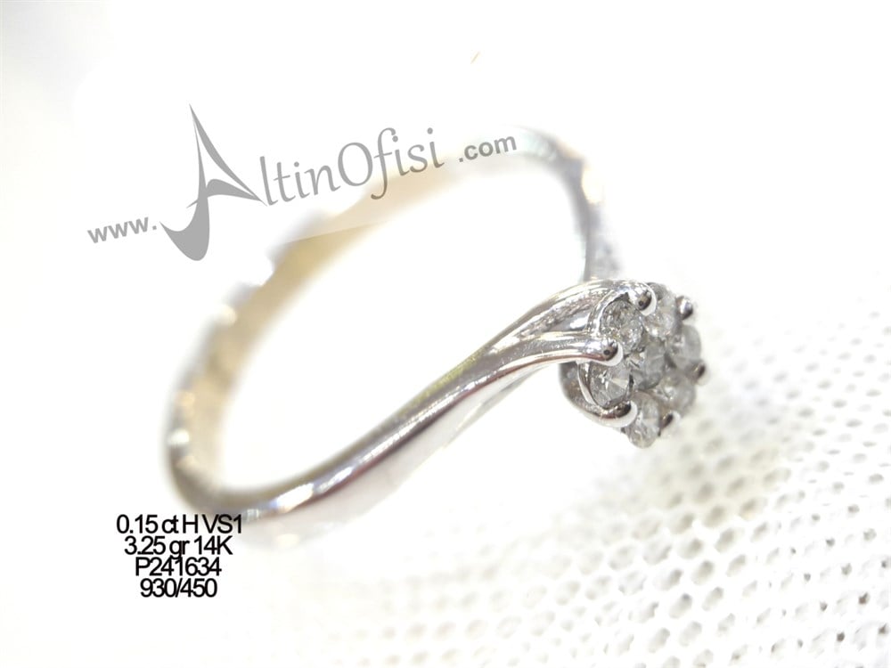 Cronet Tektaş 0,15ct H Color VS1 Pırlanta 3,25gr 14 Ayar Altın