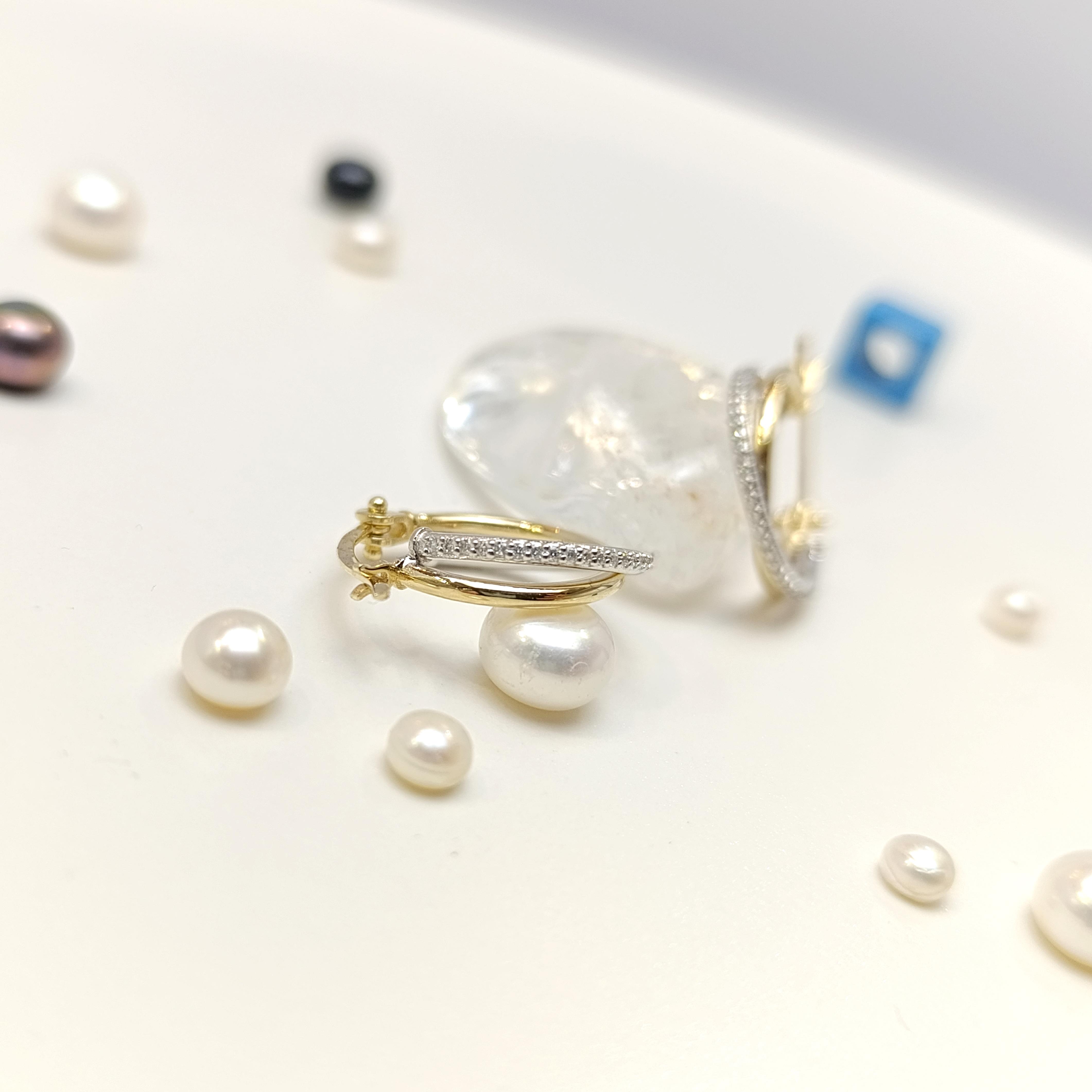 İkili Pırlanta Taşlı Halka Küpe 14 Ayar Altın HD VİDEOLU