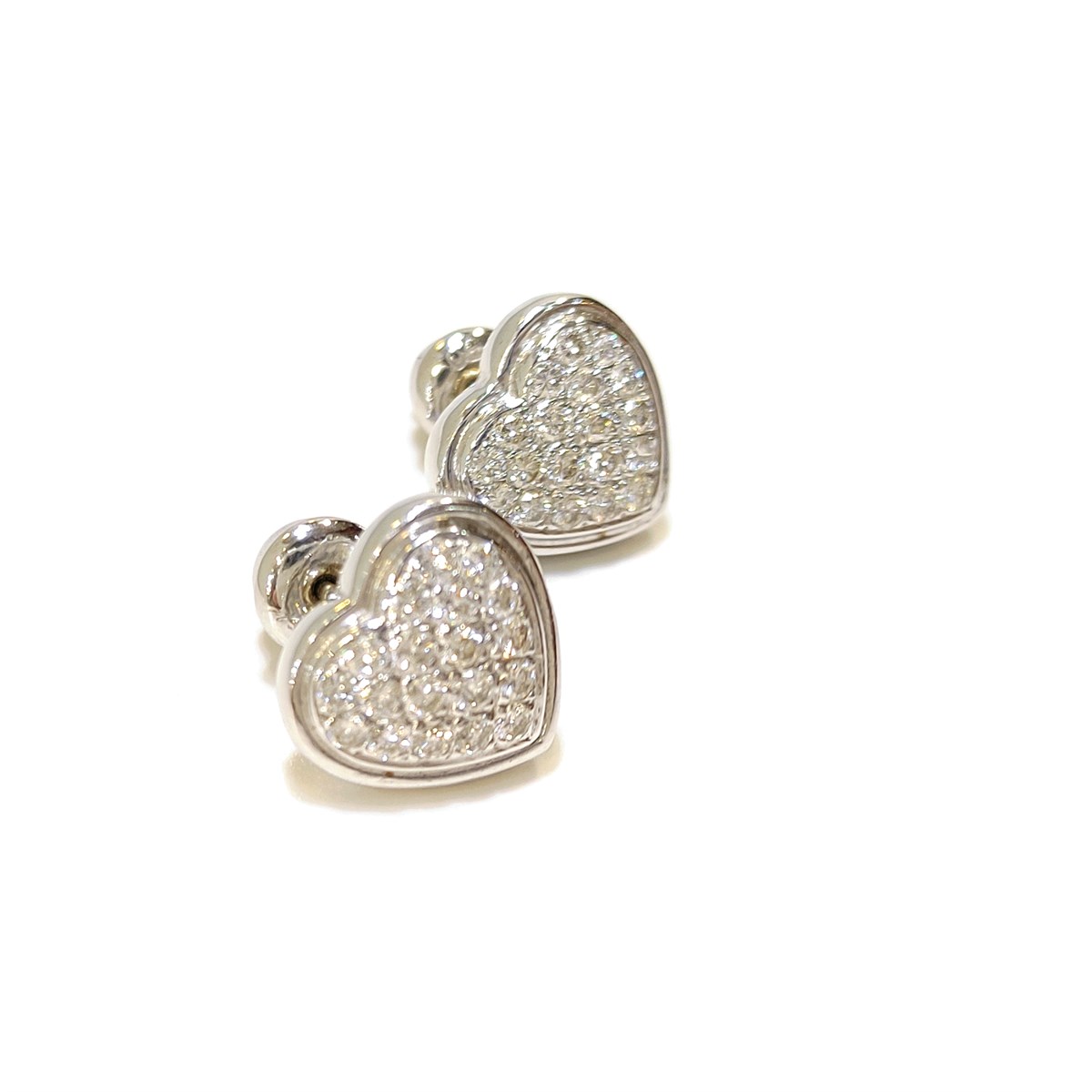 Kalpli Pırlanta Taşlı Küpe 14 Ayar Altın 4K VİDEOLU