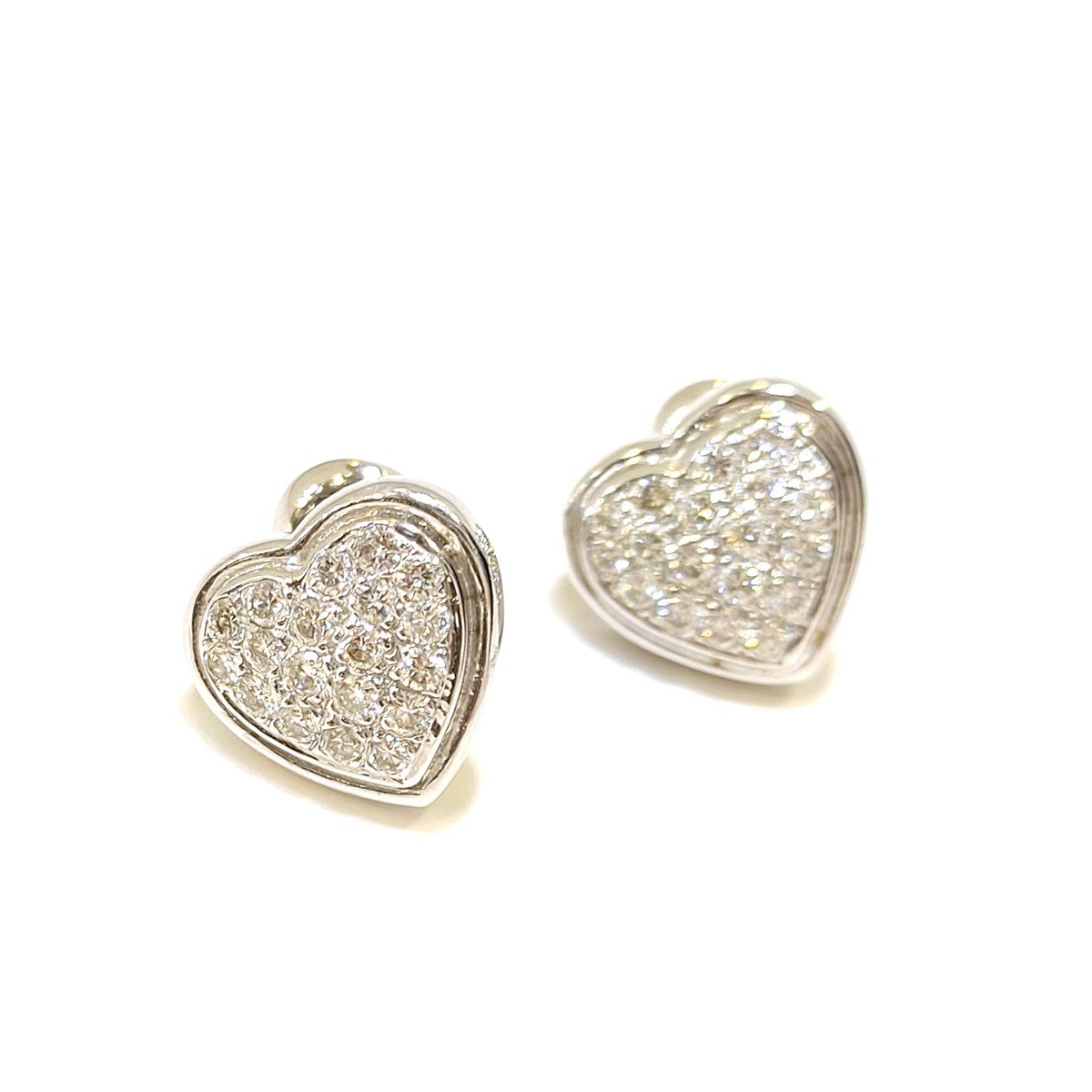 Kalpli Pırlanta Taşlı Küpe 14 Ayar Altın 4K VİDEOLU