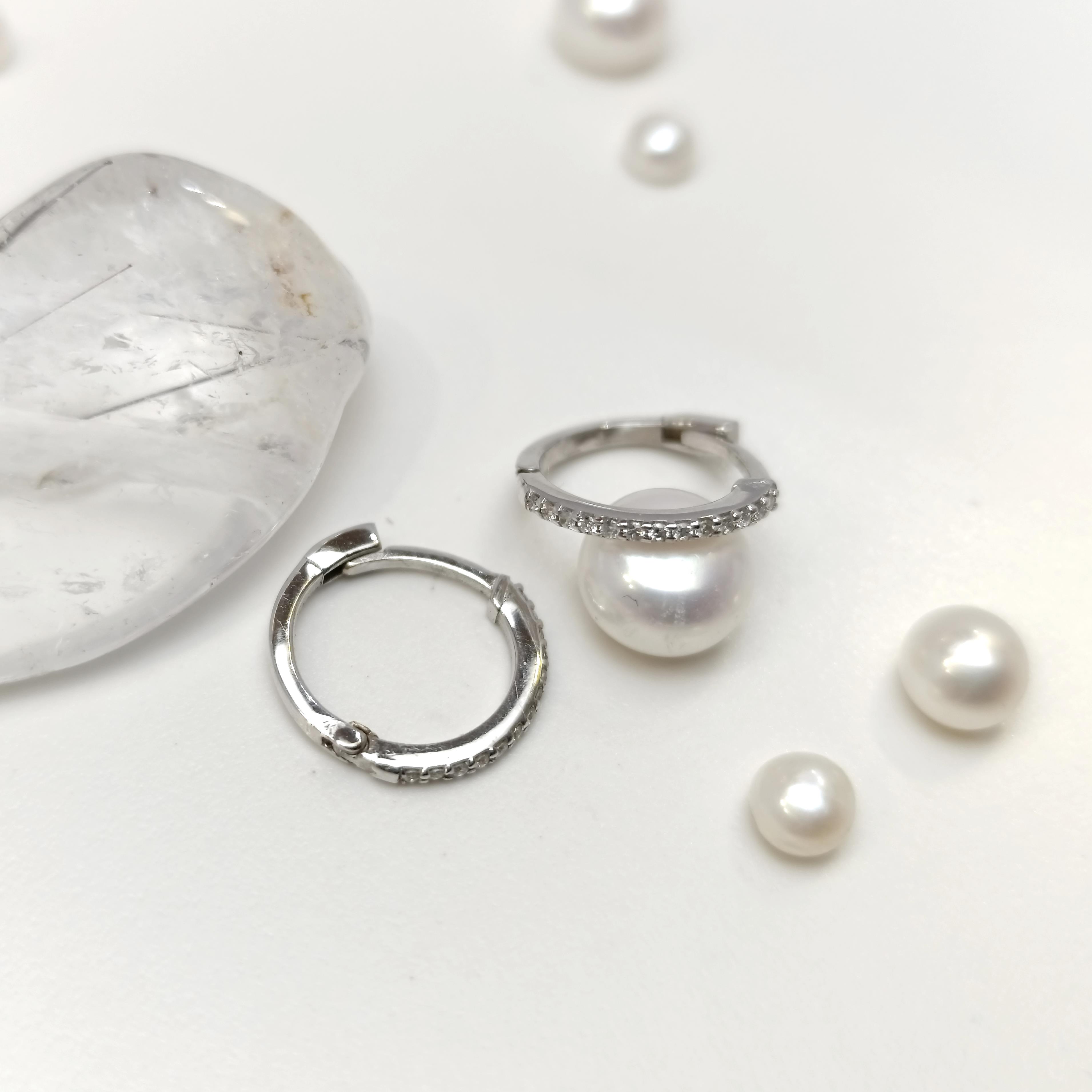 Pırlanta Taşlı Halka Küpe 14 Ayar Altın HD VİDEOLU