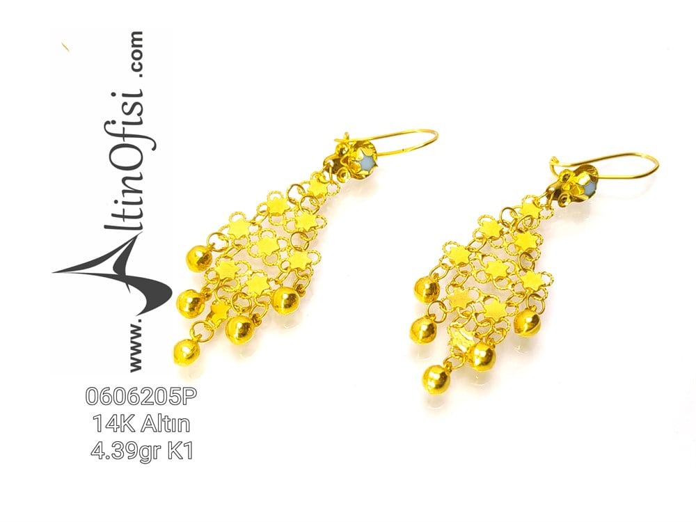 Kişniş Küpe 14 Ayar Altın