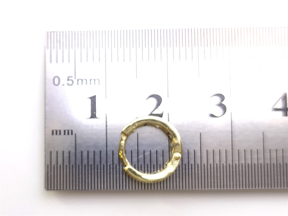 Lacivert Taşlı Suyolu Halka Küpe  14 Ayar Altın