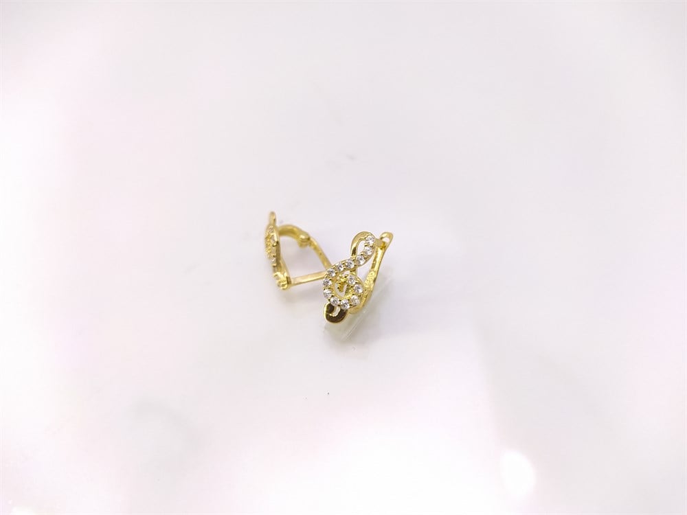 Sol Anahtarı Küpe 14 Ayar Altın