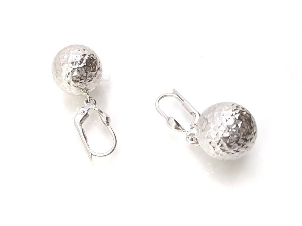 Top Küpe 14 Ayar Altın