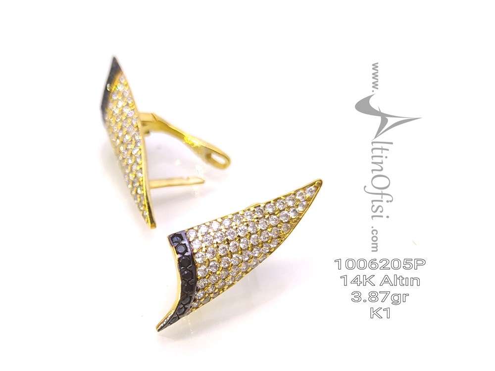 Yelken Küpe  14 Ayar Altın