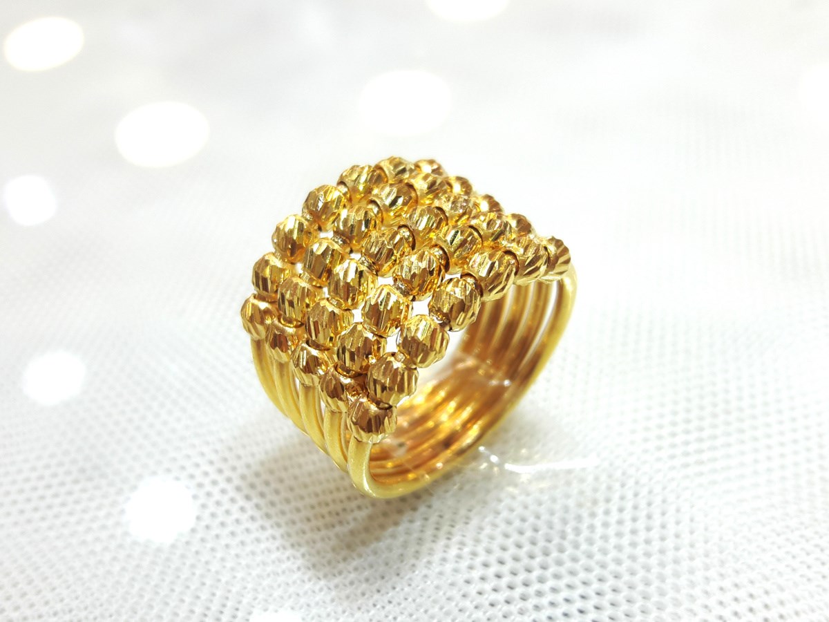 Beş Sıra Dorika Yüzük 22 Ayar Altın