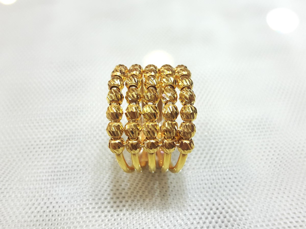 Beş Sıra Dorika Yüzük 22 Ayar Altın