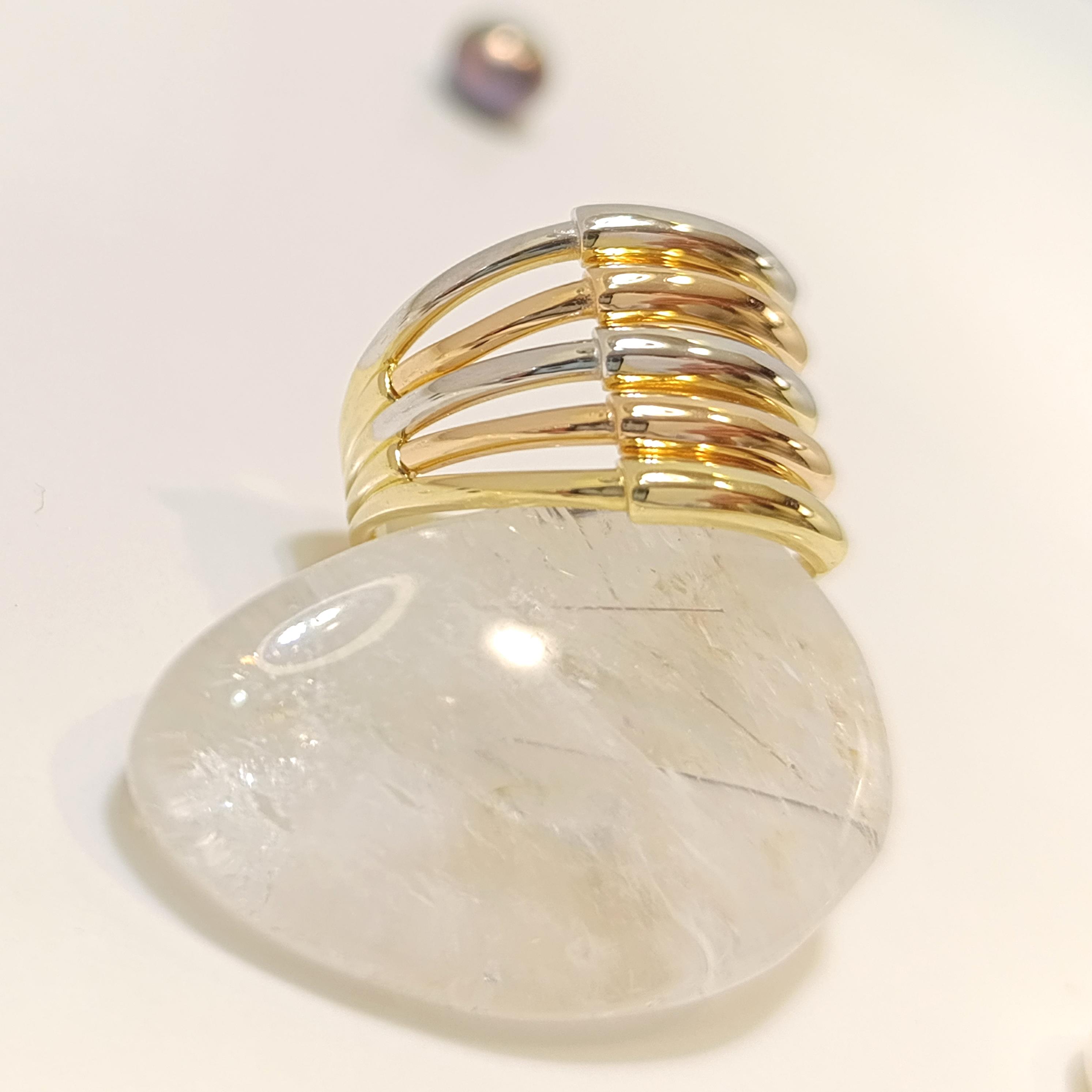 Beş Sıralı Kaburga Yüzük 14 Ayar Altın HD VİDEOLU