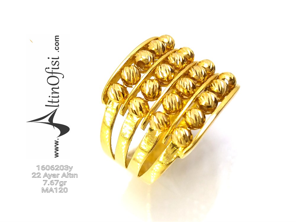 Dorika Toplu Yüzük 22 Ayar Altın 
