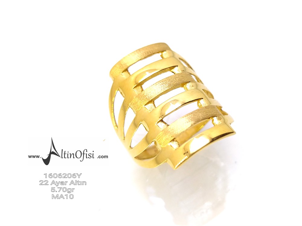 Kaburga Yüzük 22 Ayar Altın 