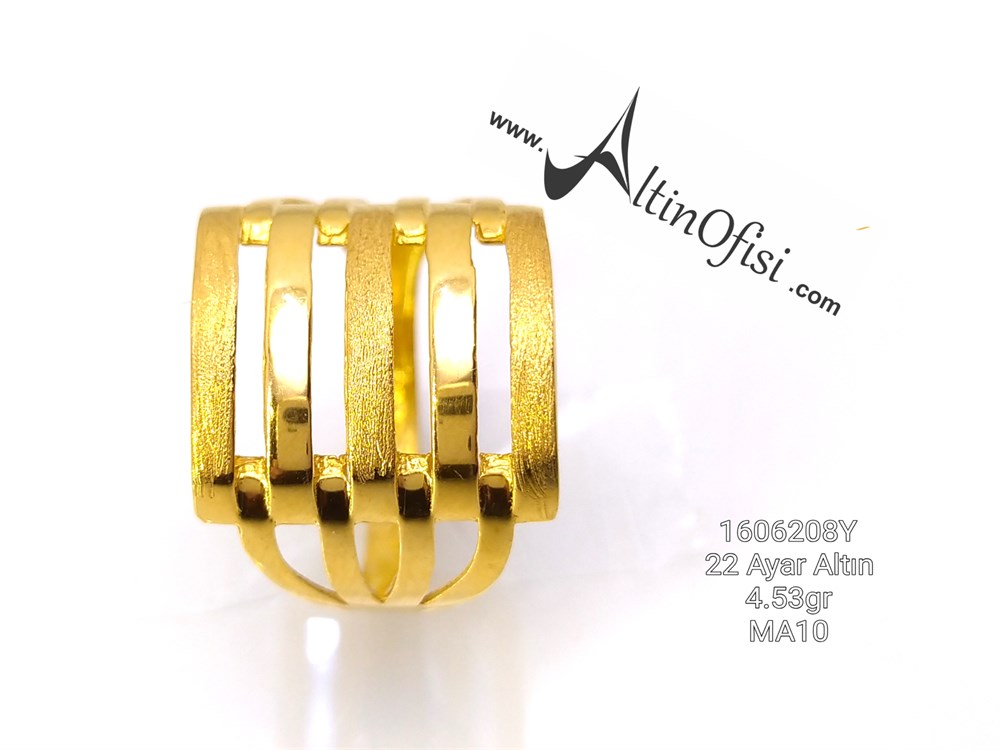 Kaburga Yüzük 22 Ayar Altın 