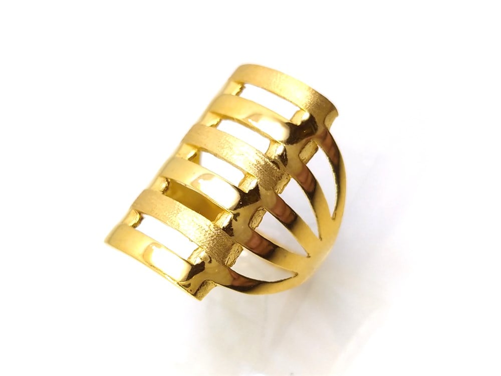 Kaburga Yüzük 22 Ayar Altın 