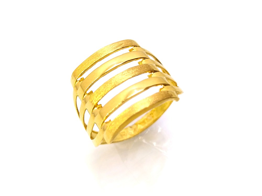 Kaburga Yüzük 22 Ayar Altın 