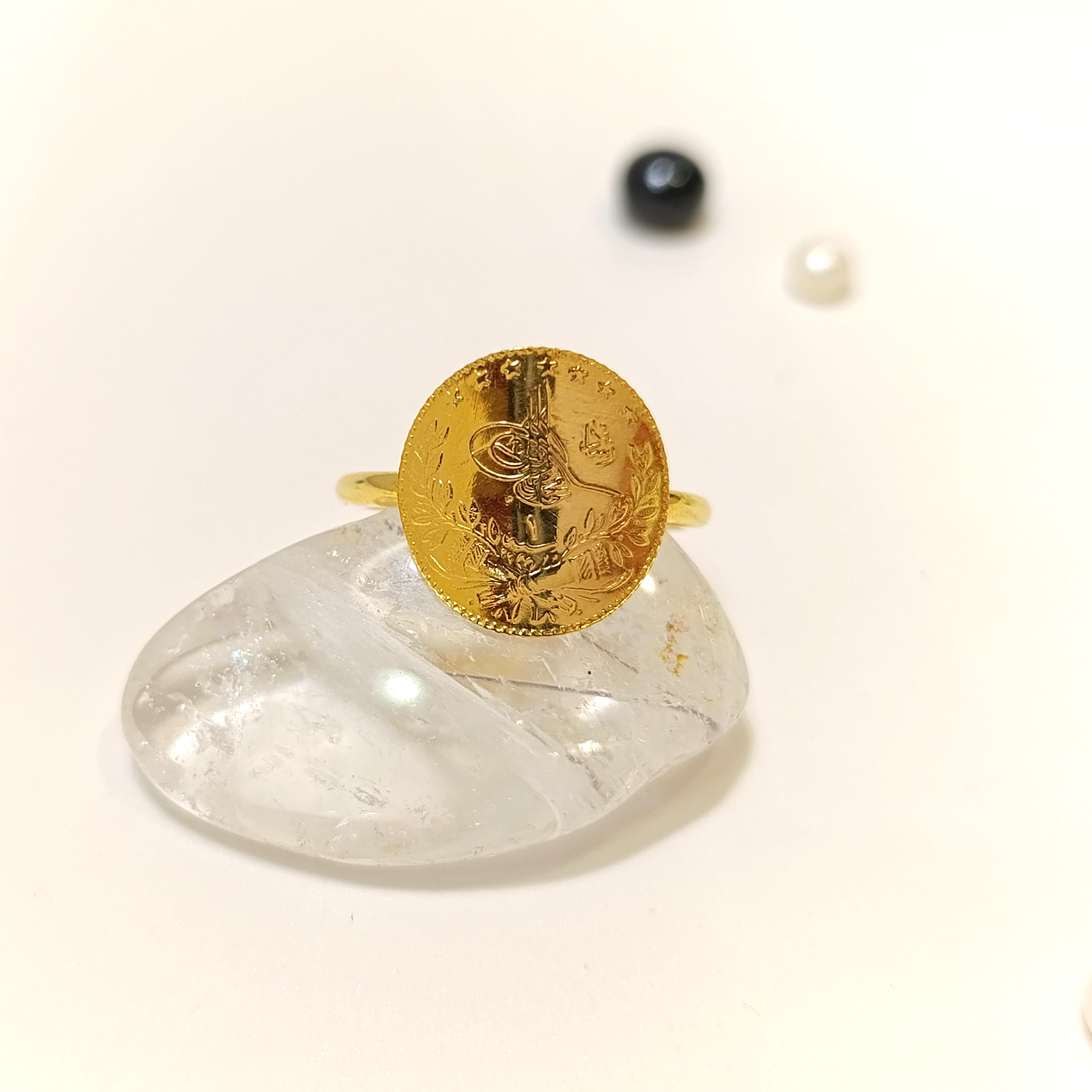 Reşat Çeyrek Altınlı Yüzük 22 Ayar Altın HD VİDEOLU