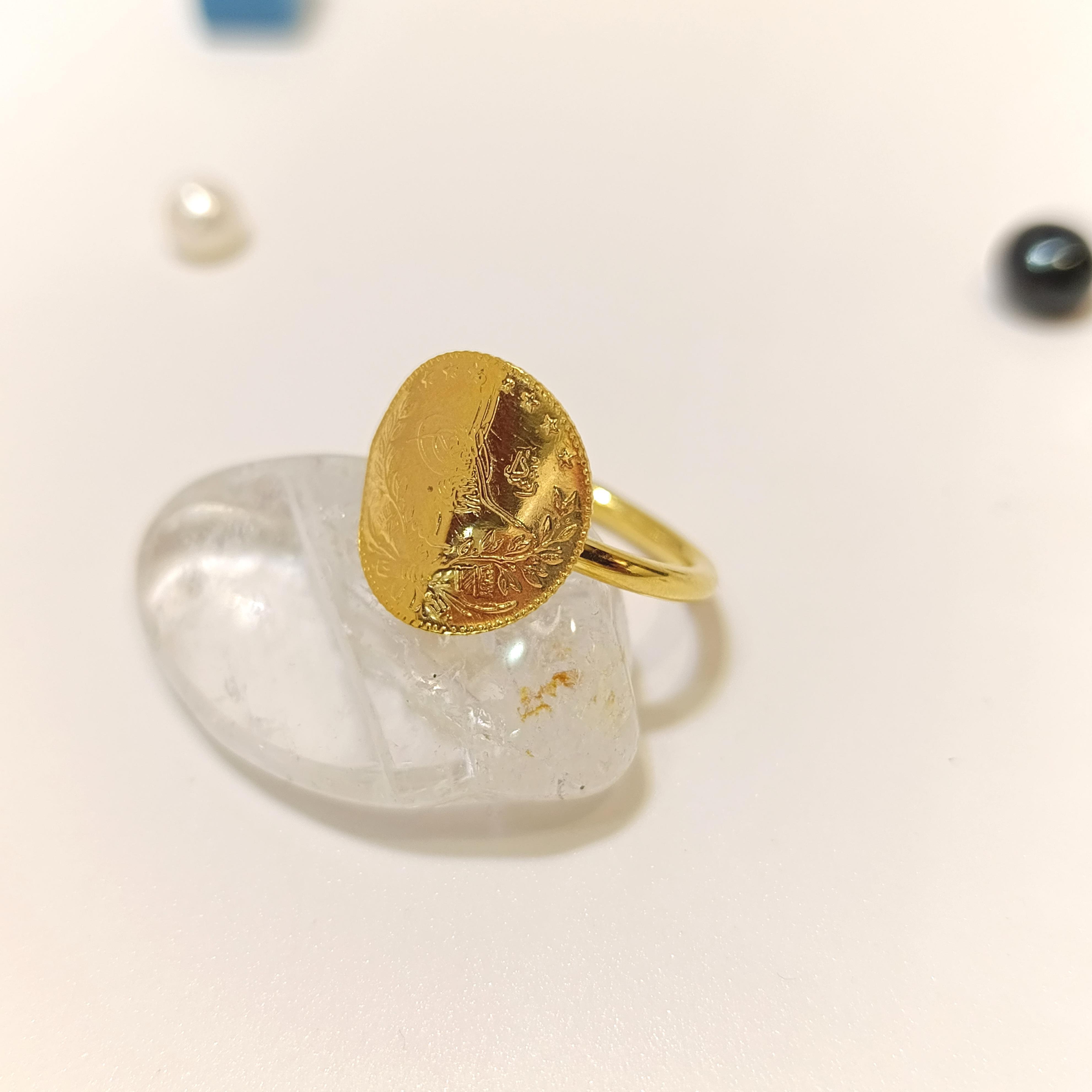 Reşat Çeyrek Altınlı Yüzük 22 Ayar Altın HD VİDEOLU