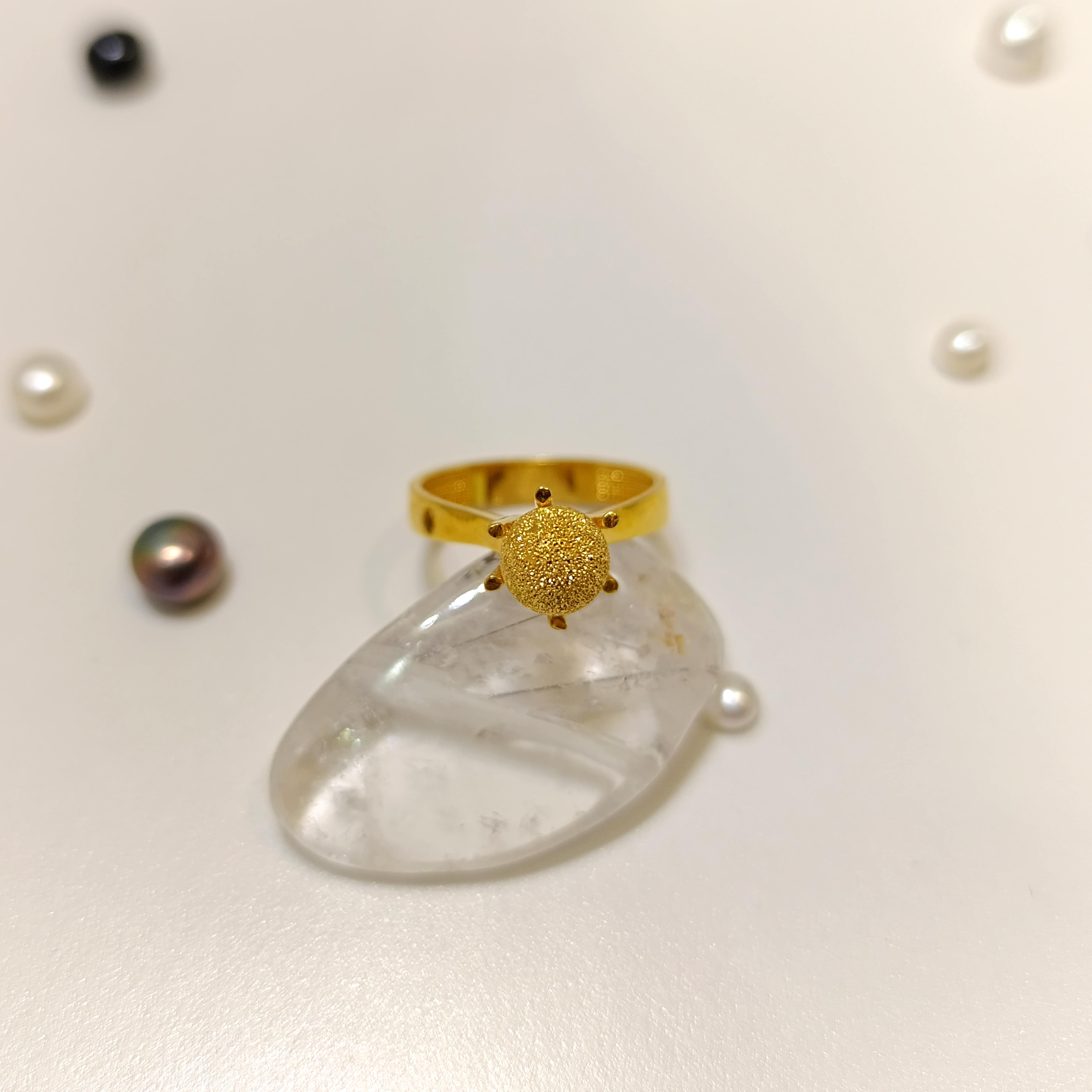 Tek Taş Görünümlü Dorika Toplu Yüzük 22 Ayar Altın HD VİDEOLU