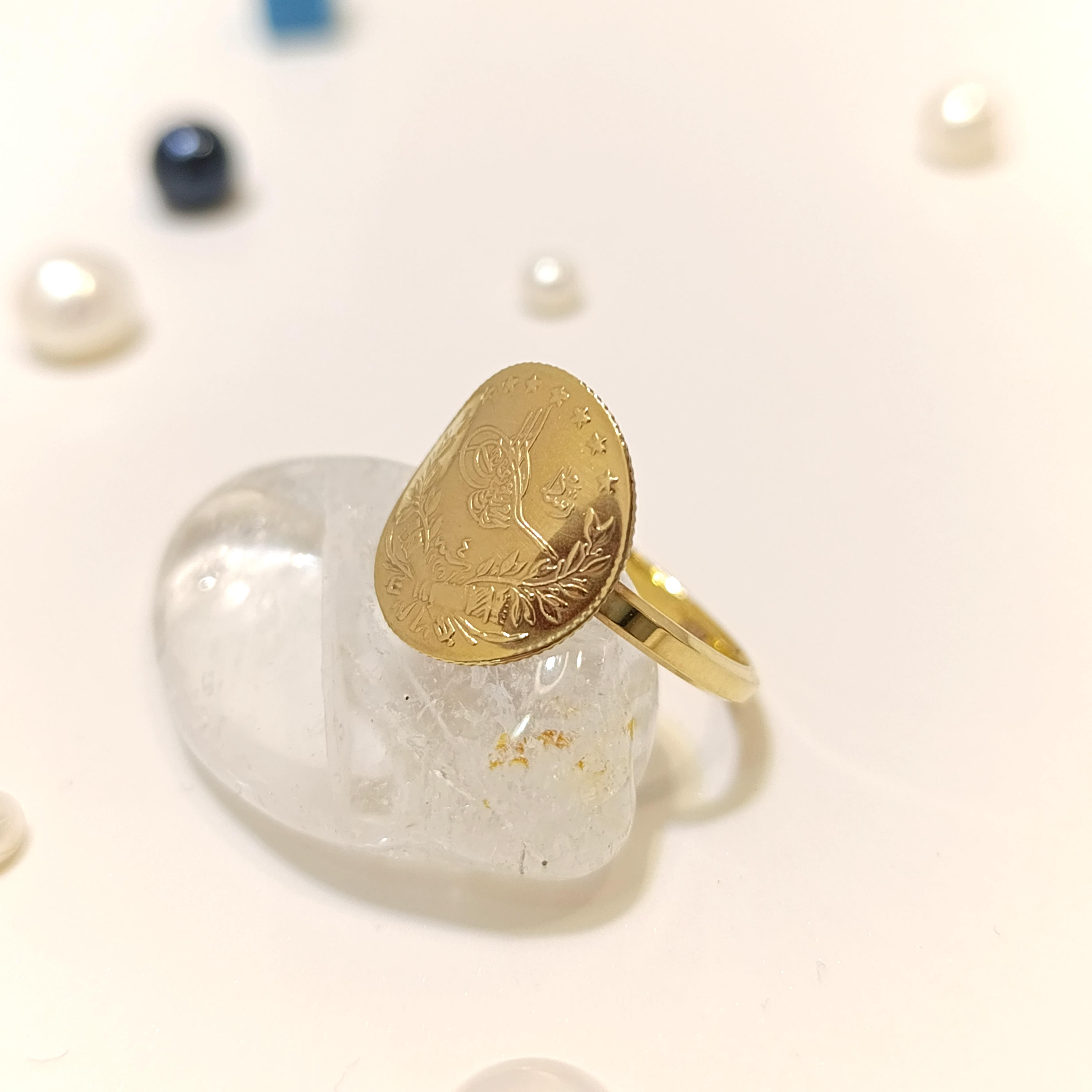 Tuğralı Yüzük 14 Ayar Altın HD VİDEOLU