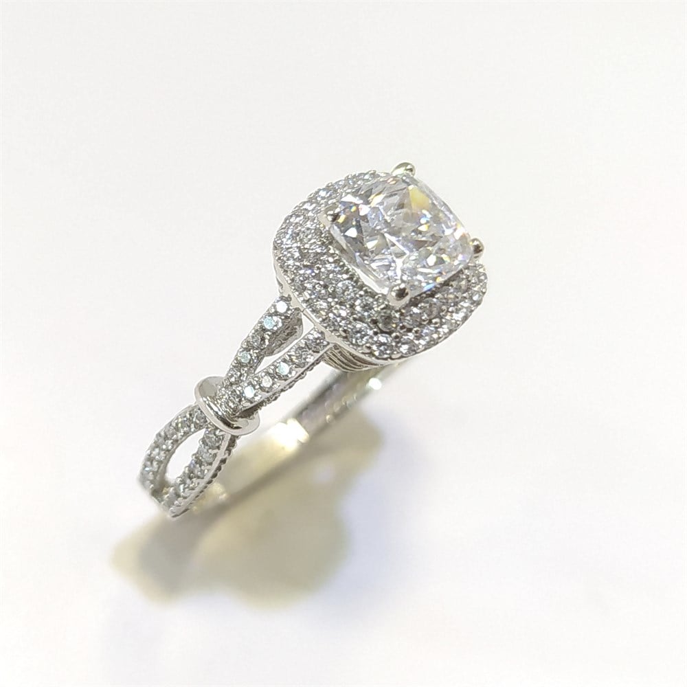  Prenses Taşlı Tek Taş Yüzük 14 Ayar Altın