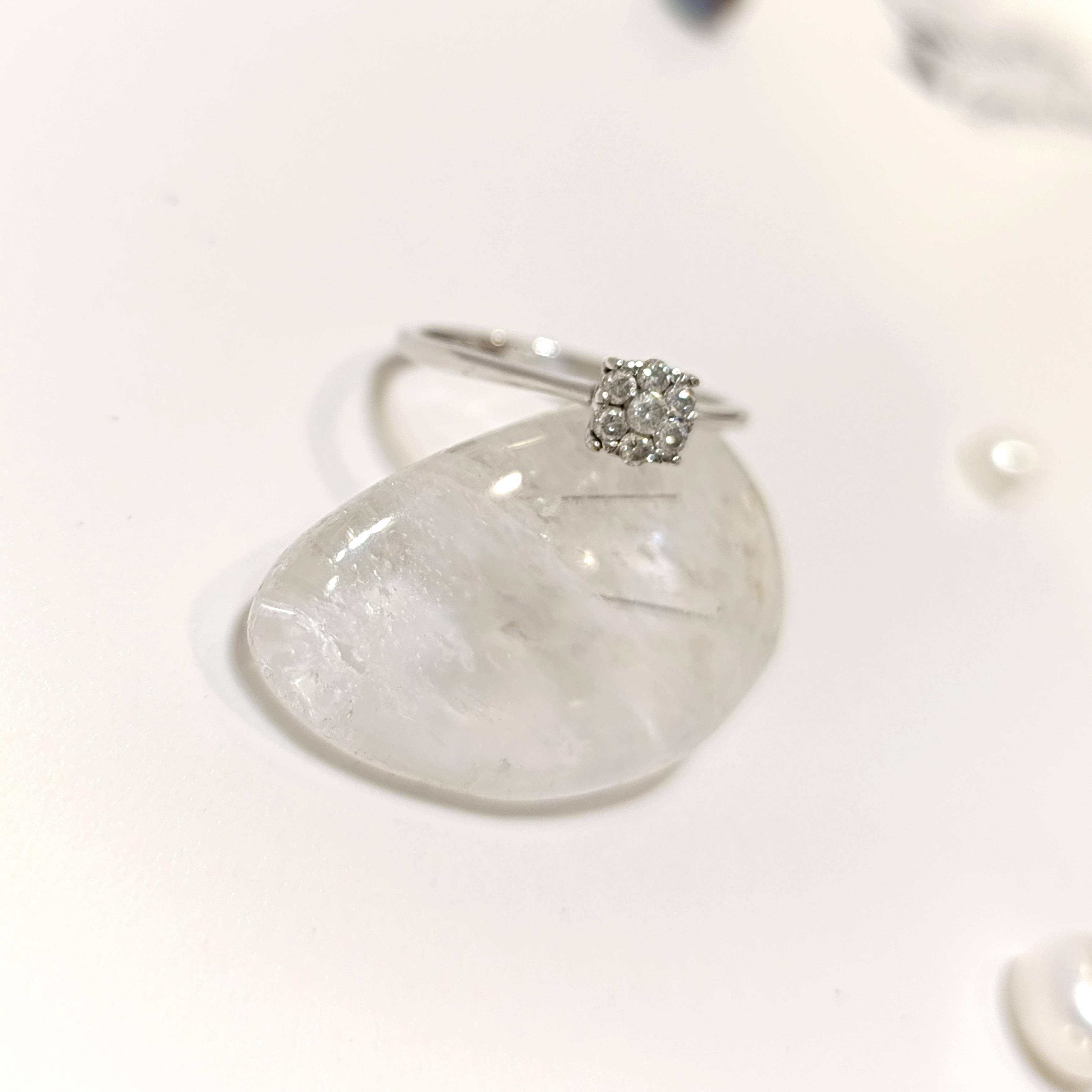 0.17ct G Color Kronet Pırlanta Yüzük 8 Ayar Altın HD VİDEOLU