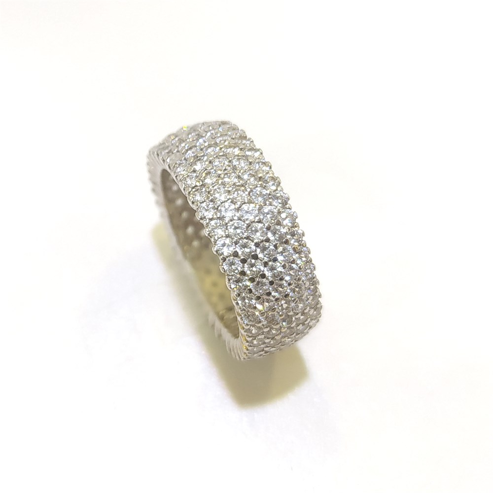 13 Ölçü Tam Tur TAşlı Alyans 14 ayar altın