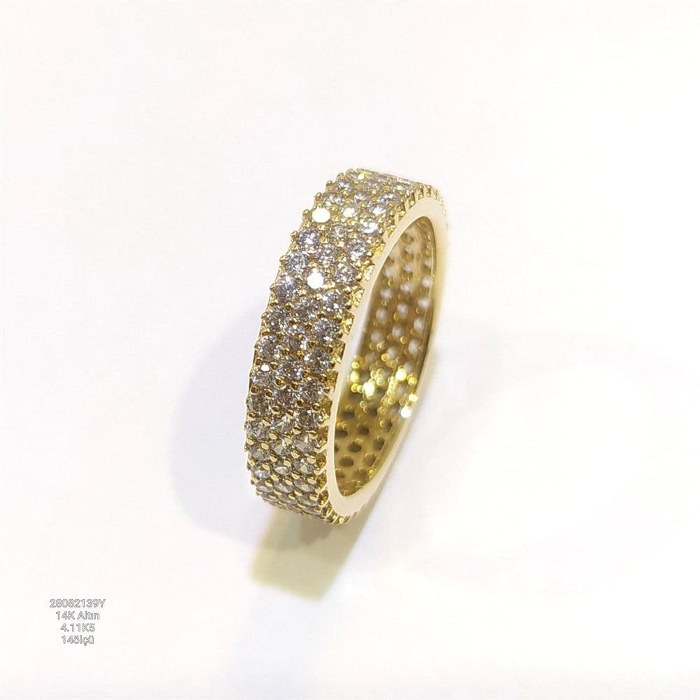 14 Ölçü Tam Tur Alyans Yüzük 14 Ayar Altın