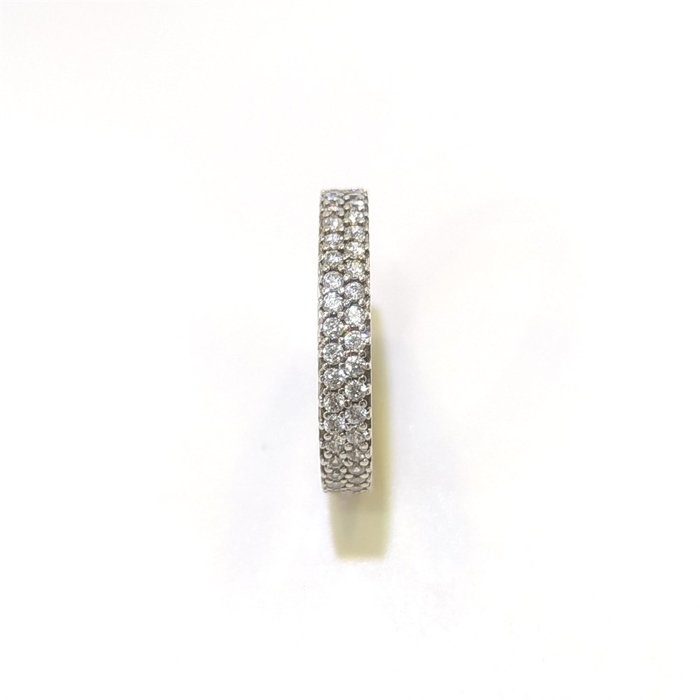 15 Ölçü Tam Tur TAşlı Alyans 14 ayar altın