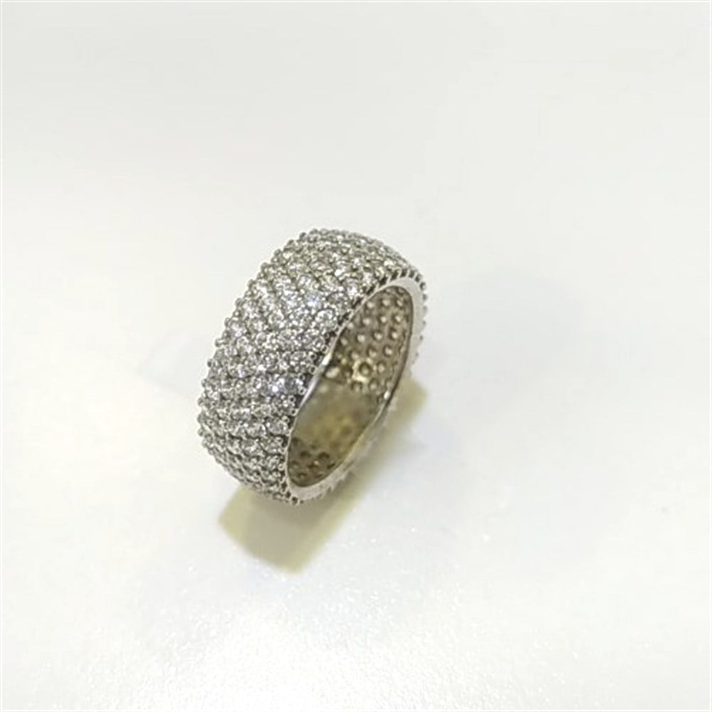 16 Ölçü Tam Tur TAşlı Alyans 14 ayar altın