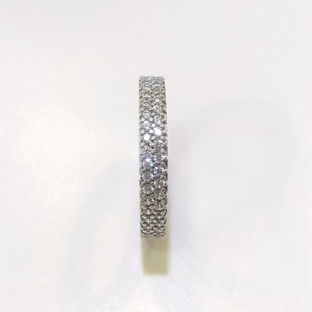 19.5 Ölçü Tam Tur TAşlı Alyans 14 ayar altın