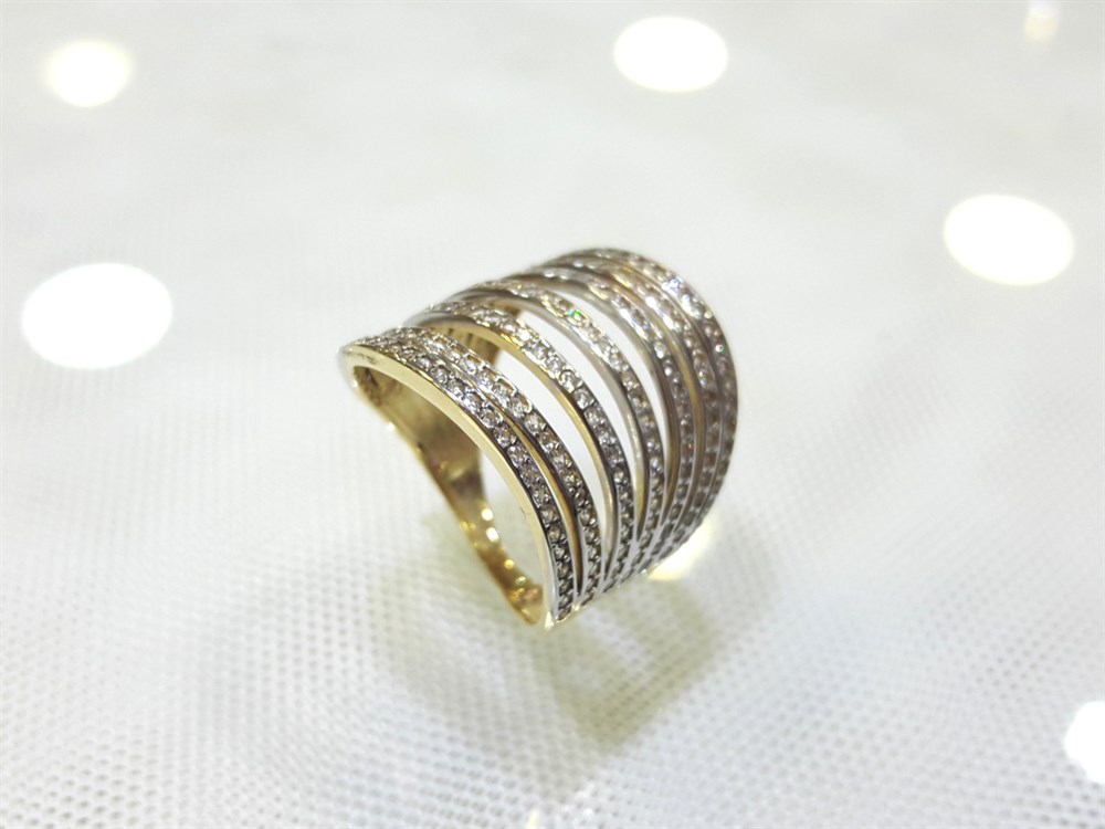 7 Sıra Suyolu Yüzük 14 Ayar Altın