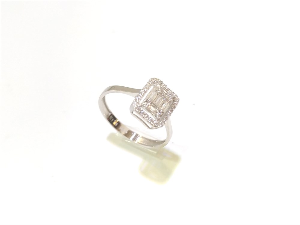 Baget TAşlı Yüzük 14 Ayar Altın