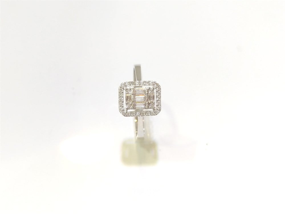 Baget TAşlı Yüzük 14 Ayar Altın