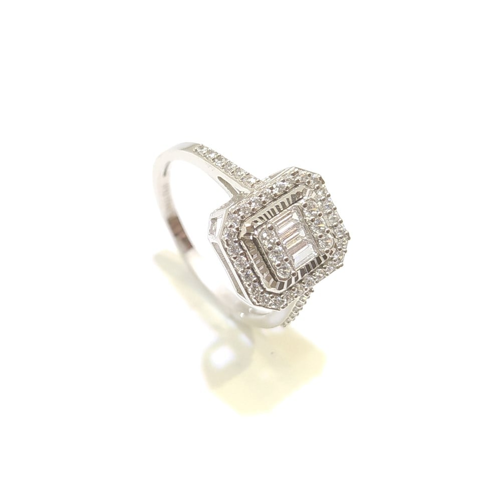 Baget TAşlı Yüzük 14 Ayar Altın