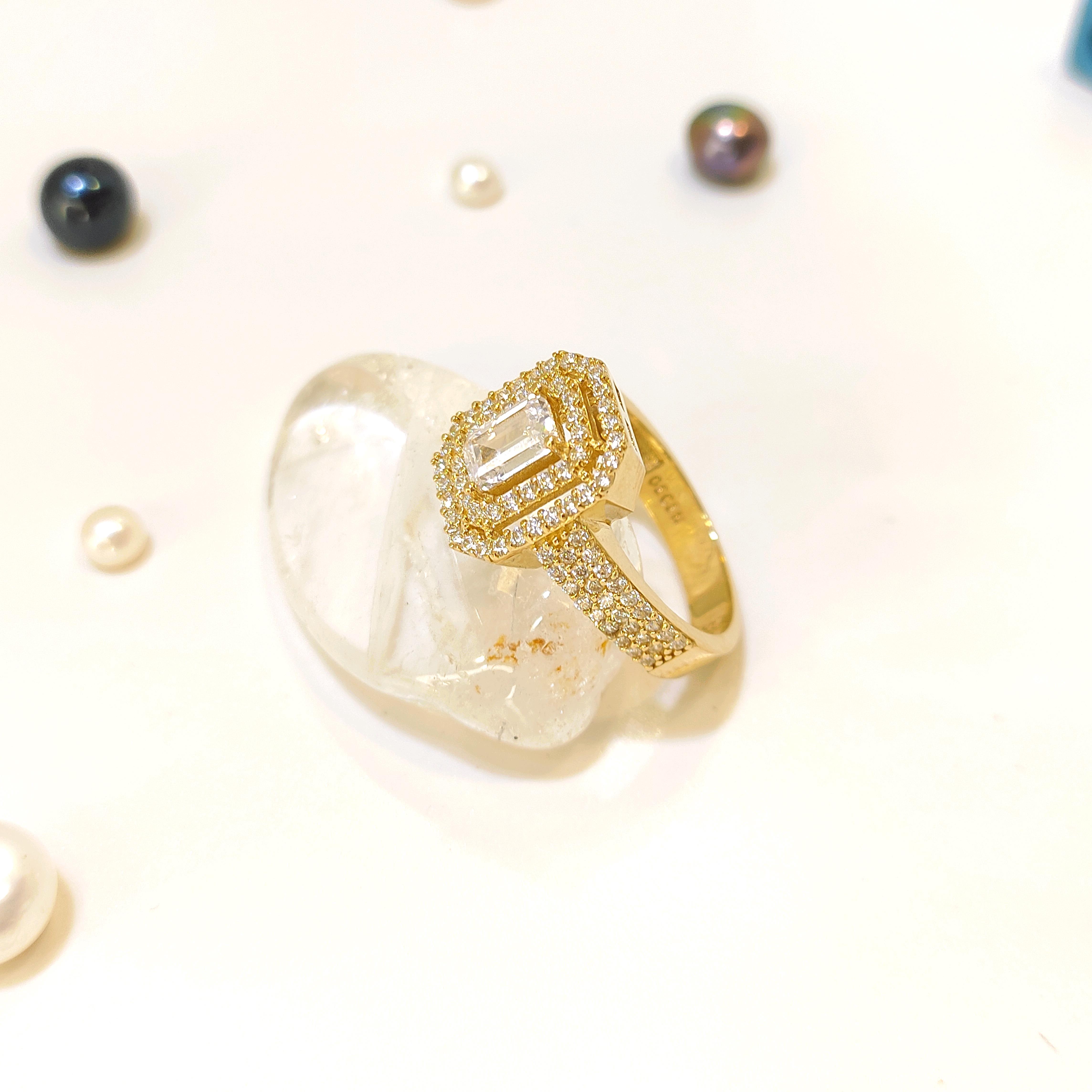 Baget Taşlı Yüzük 14 Ayar Altın HD VİDEOLU