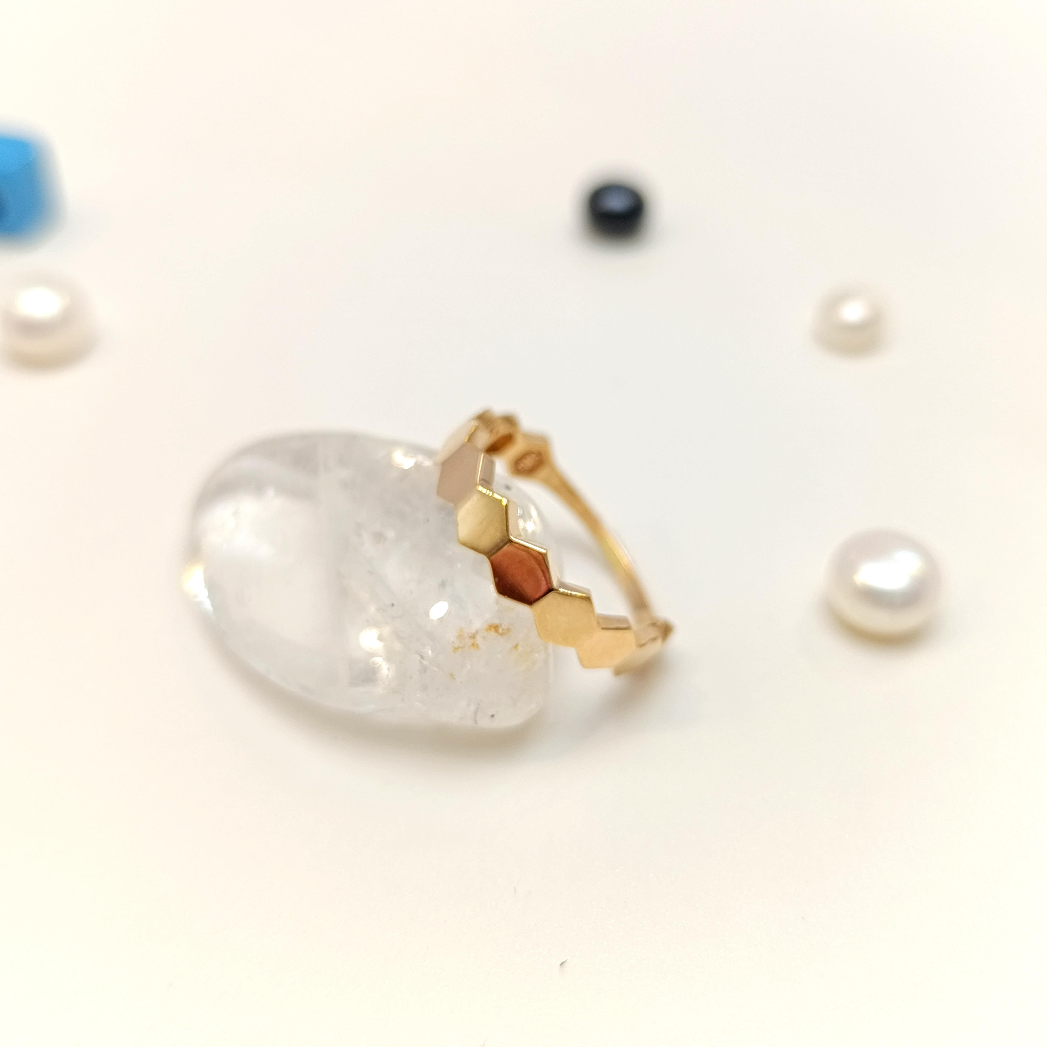 Bal Peteği Yüzük 14 Ayar Altın HD VİDEOLU