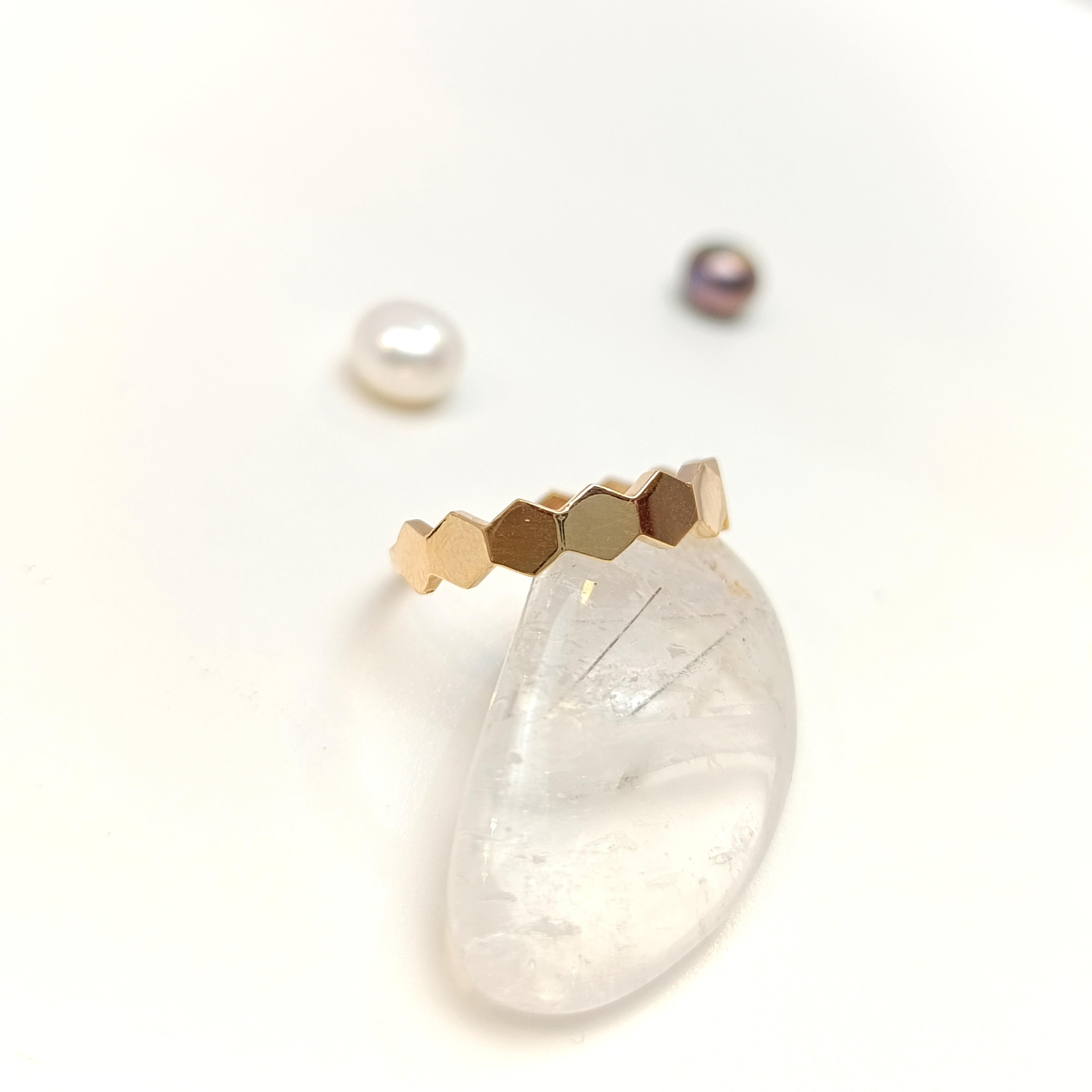 Bal Peteği Yüzük 14 Ayar Altın HD VİDEOLU