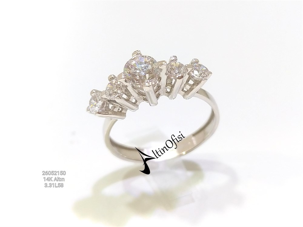 Beş TAş Yüzük 14 Ayar Altın